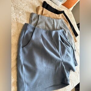 Shein Dress Shorts Bundle of 4!  Blue, Gray, Tan, and Black